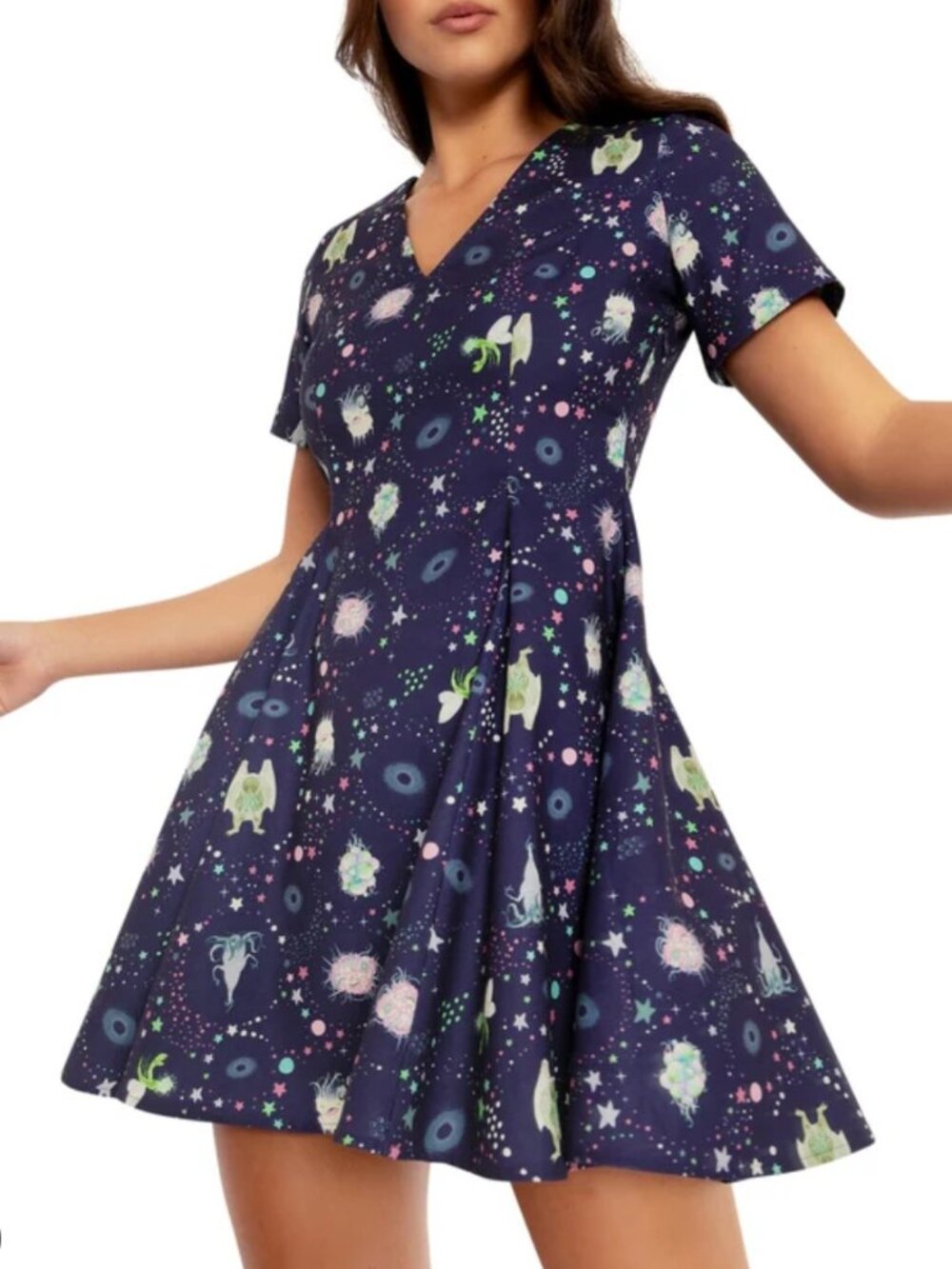 Black Milk Cosmic Monsters navy dress
